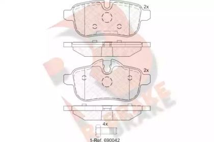 Комплект тормозных колодок (R BRAKE: RB2012)