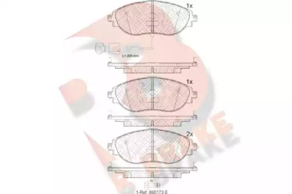 Комплект тормозных колодок (R BRAKE: RB2018)