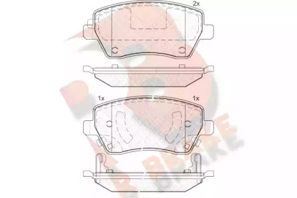 Комплект тормозных колодок (R BRAKE: RB2019)