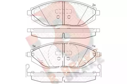 Комплект тормозных колодок (R BRAKE: RB2023)