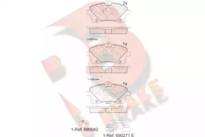 Комплект тормозных колодок (R BRAKE: RB2024)