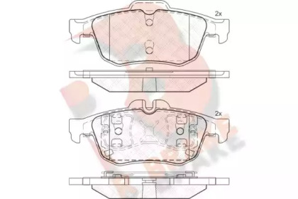 Комплект тормозных колодок (R BRAKE: RB2025)