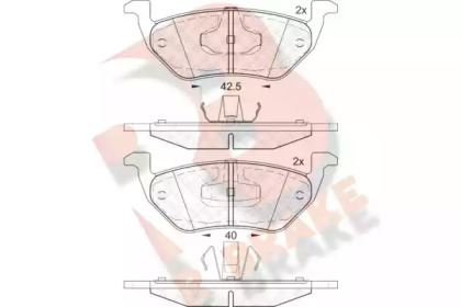 Комплект тормозных колодок (R BRAKE: RB2031)