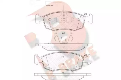 Комплект тормозных колодок (R BRAKE: RB2033)