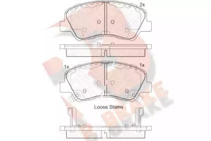 Комплект тормозных колодок (R BRAKE: RB2035)