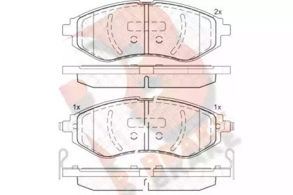 Комплект тормозных колодок (R BRAKE: RB2040)