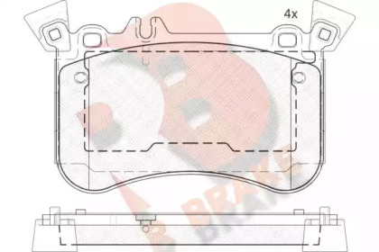 Комплект тормозных колодок (R BRAKE: RB2042-203)