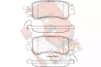 Комплект тормозных колодок (R BRAKE: RB2056)