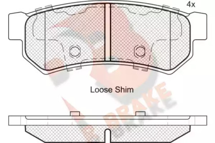 Комплект тормозных колодок (R BRAKE: RB2058)