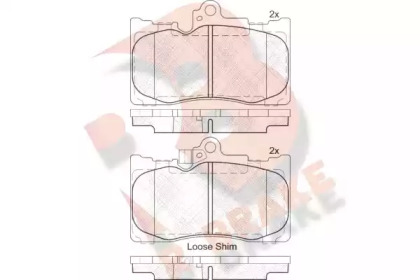 Комплект тормозных колодок (R BRAKE: RB2059)