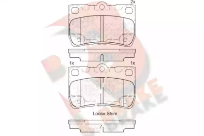 Комплект тормозных колодок (R BRAKE: RB2060)