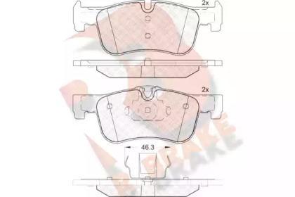 Комплект тормозных колодок (R BRAKE: RB2063)