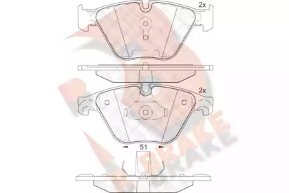 Комплект тормозных колодок (R BRAKE: RB2065)