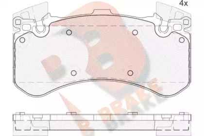 Комплект тормозных колодок (R BRAKE: RB2070)