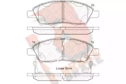 Комплект тормозных колодок (R BRAKE: RB2073)