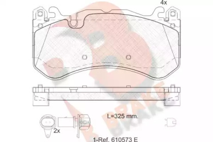 Комплект тормозных колодок (R BRAKE: RB2079-203)