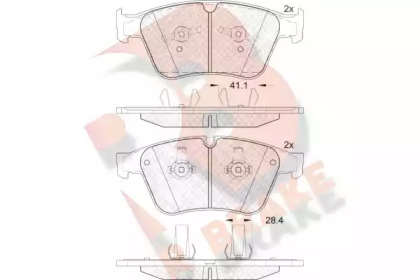 Комплект тормозных колодок (R BRAKE: RB2085)