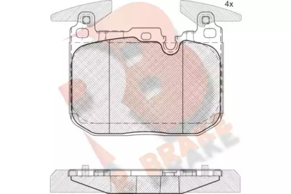 Комплект тормозных колодок (R BRAKE: RB2093-200)