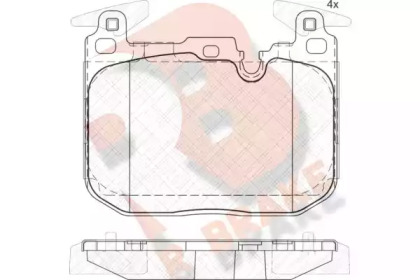 Комплект тормозных колодок (R BRAKE: RB2093-203)