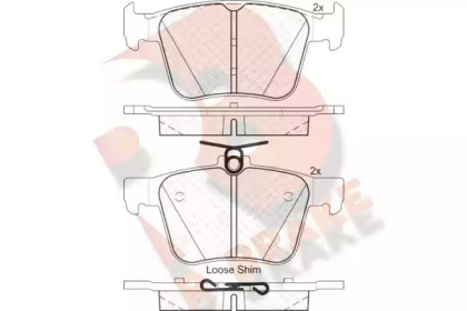 Комплект тормозных колодок (R BRAKE: RB2098)