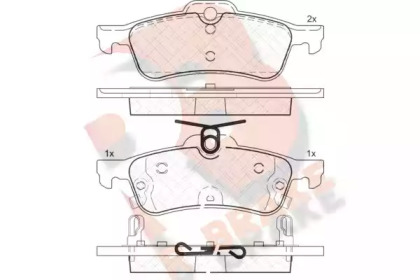 Комплект тормозных колодок (R BRAKE: RB2101)