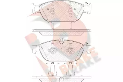 Комплект тормозных колодок (R BRAKE: RB2103)