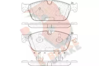 Комплект тормозных колодок (R BRAKE: RB2104)