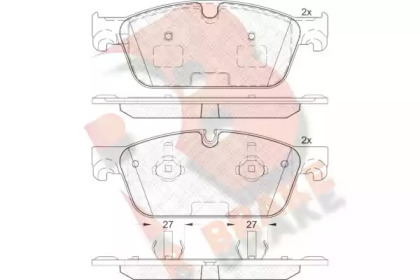 Комплект тормозных колодок (R BRAKE: RB2105)