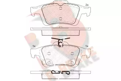 Комплект тормозных колодок (R BRAKE: RB2106)