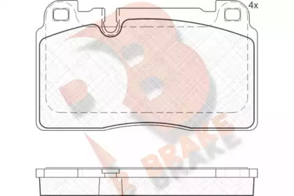 Комплект тормозных колодок (R BRAKE: RB2112)