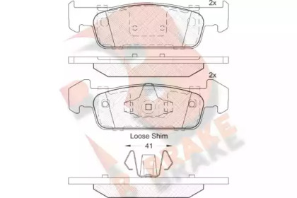 Комплект тормозных колодок (R BRAKE: RB2115-202)