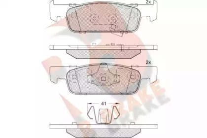 Комплект тормозных колодок (R BRAKE: RB2115-208)