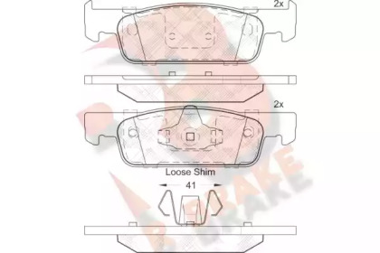 Комплект тормозных колодок (R BRAKE: RB2115)