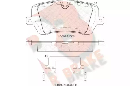 Комплект тормозных колодок (R BRAKE: RB2120)