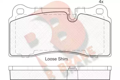 Комплект тормозных колодок (R BRAKE: RB2121)