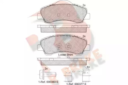 Комплект тормозных колодок (R BRAKE: RB2131-067)