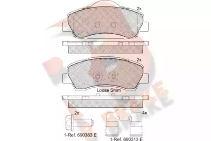 Комплект тормозных колодок (R BRAKE: RB2131)