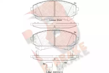 Комплект тормозных колодок (R BRAKE: RB2140)