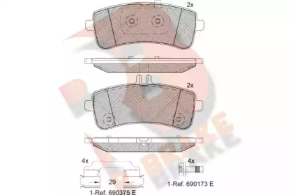 Комплект тормозных колодок (R BRAKE: RB2145-202)