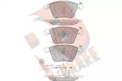 Комплект тормозных колодок (R BRAKE: RB2148)
