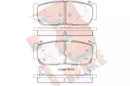 Комплект тормозных колодок (R BRAKE: RB2151)