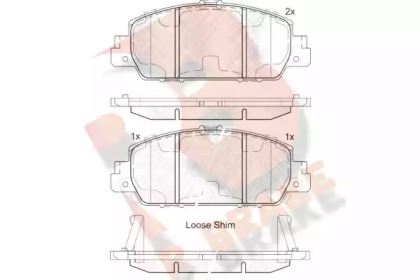 Комплект тормозных колодок (R BRAKE: RB2153)