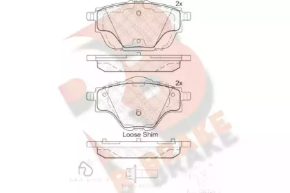 Комплект тормозных колодок (R BRAKE: RB2161)