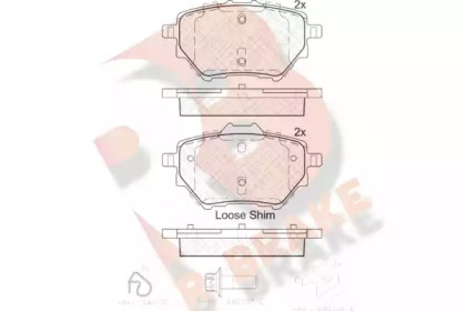 Комплект тормозных колодок (R BRAKE: RB2162)