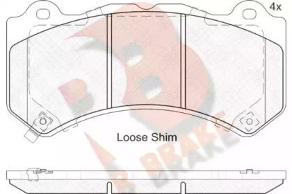 Комплект тормозных колодок (R BRAKE: RB2164)