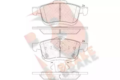 Комплект тормозных колодок (R BRAKE: RB2165)