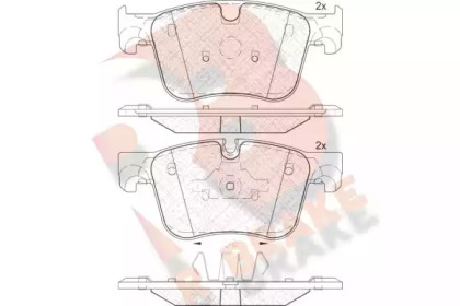 Комплект тормозных колодок (R BRAKE: RB2166)