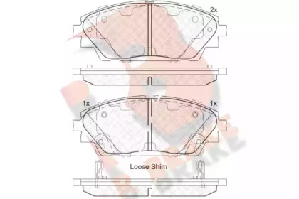 Комплект тормозных колодок (R BRAKE: RB2171)