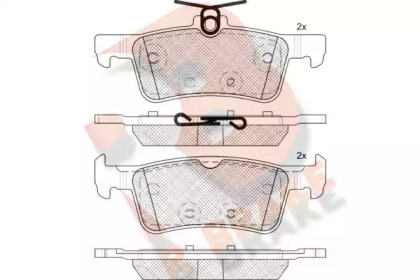 Комплект тормозных колодок (R BRAKE: RB2174-208)