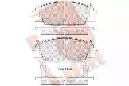 Комплект тормозных колодок (R BRAKE: RB2179)